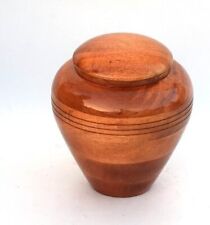 Mango Wooden Round Urn Box For Human Ashes LWH-7x7x8 INCH