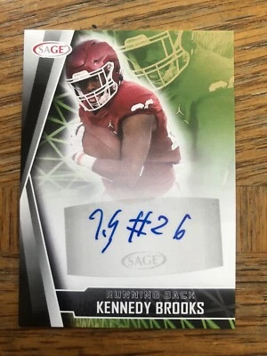 2022 sage low series auto Kennedy Brooks RC #A-KB Philadelphia Eagles - Image 1 of 2