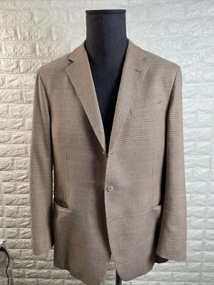 Chaqueta Ermenegildo Zegna Cashco Cachemira Marrón Cuadros Ventana 3B 44 R Foto 1 de 4