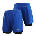  Men's 2-in-1 Running Shorts Quick Drying Breathable Active Training R2J3