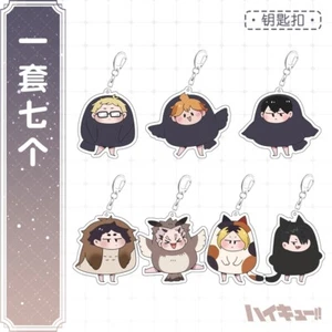 Bag Keychain Haikyuu!! Acrylic Anime Cute Q Version Pendant Originality Gift - Picture 1 of 16