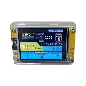 NerdMiner V2 2.8 inch 55K Hashrate Solo Mode Lottery Machine Nerd BTC Miner25xy - Picture 1 of 5