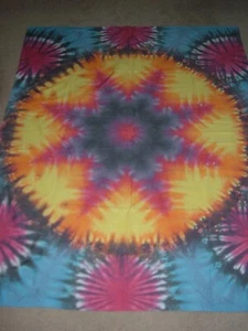 Tie-Dye Half Twin Sheet Tapestry : 50" x 64" - Picture 1 of 2