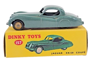 Dinky Toys 157 Jaguar XK120 Coupe Green Diecast OO Gauge Model With Box Packing. - Picture 1 of 17