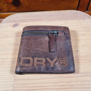 Superdry Classic Men's Brown Leather Wallet Buffalo Leather Coins Cards Cash - Picture 1 of 11