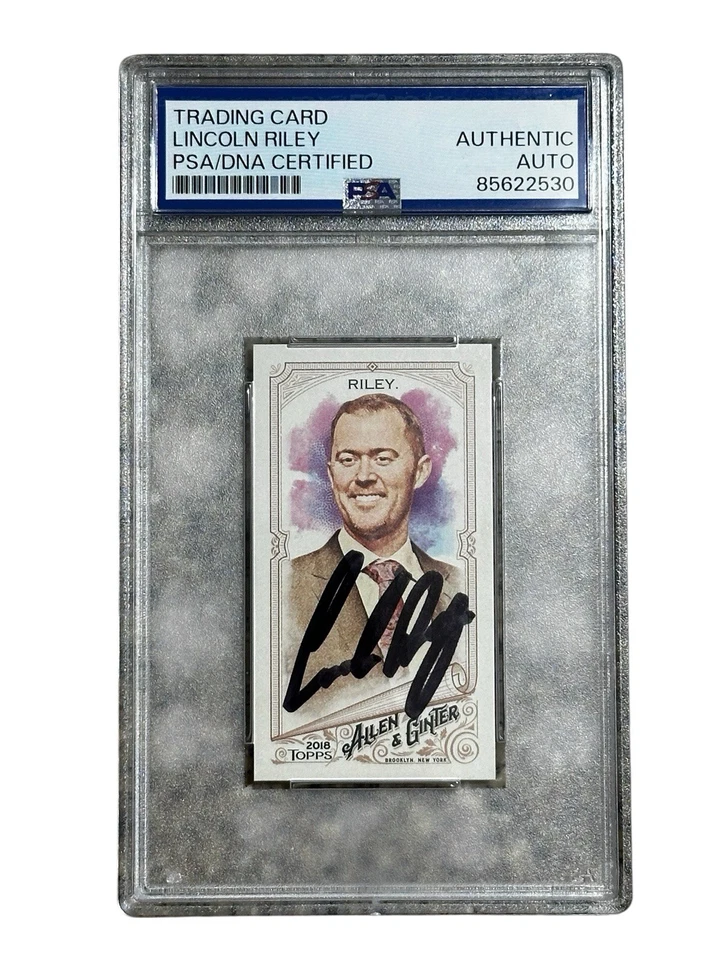 Lincoln Riley Signed Mini Allen & Ginter Card PSA/DNA Slabbed Authentic USC Rare - Image 1 of 2