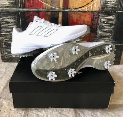 Nuevos zapatos de golf Adidas Golf ZG23 Lightstrike blancos plateados oscuros GW1177 talla para hombre 9,5 Foto 1 de 4
