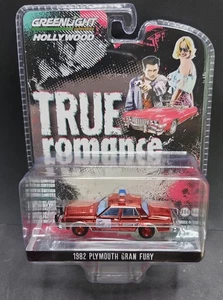 🔥 Greenlight Hollywood True Romance RED Chrome CHASE! 1982 Plymouth Fury 🔥 - Picture 1 of 6