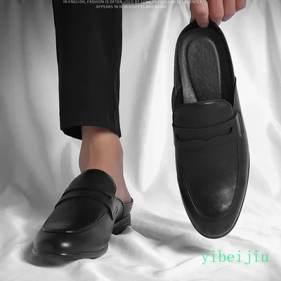 2025 Fashion Spring Men's Babouche Slip On Loafers Dress Casual Shoes Mule Slide - Image 1 of 4