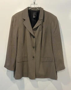 INC International Concepts Womens Brown Blazer Jacket Career Size 22W (SU) - Picture 1 of 5