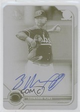 2022 Bowman Draft Chrome Pick Printing Plate Yellow 1/1 Zach Maxwell Auto 0zu6