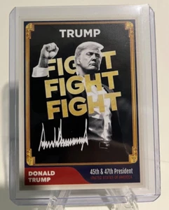 Donald Trump 45th & 47th U.S President Custom Made Trading Card - Picture 1 of 2
