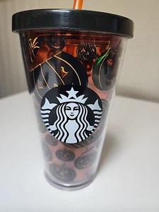 Starbucks Tumbler Cold Cup Autumn Europe Pumpkins Halloween Grande 16oz NEW - Bild 1 von 4