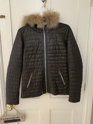 Veste à capuche déflecteur Oakwood happy en cuir avec bordure en fourrure amovible. PRIX CONSEILLÉ 425 £ - Photo 1/4