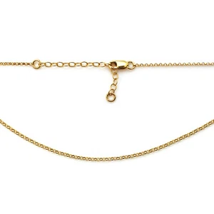 Cadena de Collar Ajustable - 1/20 Oro 14K Lleno 1.3mm Cadena Acabada Rolo - Imagen 1 de 4