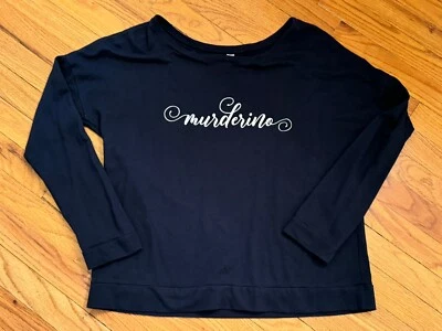 Sudadera Murderino SSDGM My Favorite Murder Podcast Top Cuello Barco Azul Marino Talla XL Foto 1 de 3