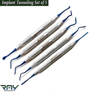 Juego de 5 instrumentos de cirugía de implante de titanio procedimiento de túnel Dental Vista - Imagen 1 de 4