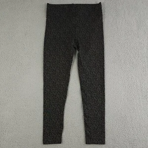 Ann Taylor LOFT Pants Womens Small Gray Black Leopard Pull On Legging Ponte Crop - Picture 1 of 12
