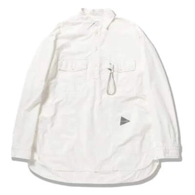 And Wander Cordura Typewriter L/S Over Shirt White - Bild 1 von 2