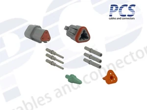 Deutsch Serie DT Conector Impermeable KIT DE 3 VÍAS - Paquete Múltiples Tamaños - Gris - Imagen 1 de 9