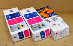 Set of (3) Genuine UV HP 83 INK CARTRIDGE C4942A Magenta Designjet 5000 5500 - Picture 1 of 3