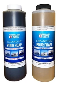 Liquid 2Lb Density Expanding 2 Part Closed Cell Polyurethane Pour Foam:Qt. Kit - Picture 1 of 11