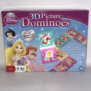 Juego de dominó con imágenes 3D de princesas Disney COMPLETO Ariel Bella Cenicienta Aurora - Imagen 1 de 5