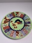 1 Green Plate  Anthropologie Calico Chicken Patchwork Quilt Rooster Salad 8"
