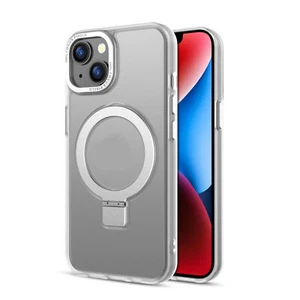 White Magnetic Ring Stand Case for iPhone 16e/14/13 – Slim & Durable Dual-Layer  - Picture 1 of 42