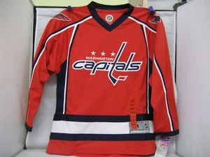 NWT Youth Medium (10/12) Washington Capitals Jersey cosida NHL Nuevo - Imagen 1 de 2
