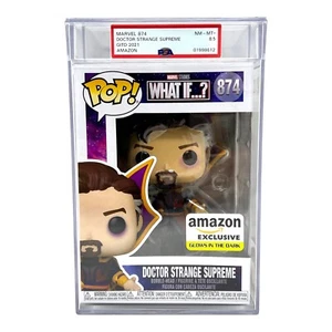 Funko Pop! PSA 8.5 Marvel: ¿Qué pasaría si...? Dr. Strange Supreme #874 Glow Amazon GITD - Imagen 1 de 6