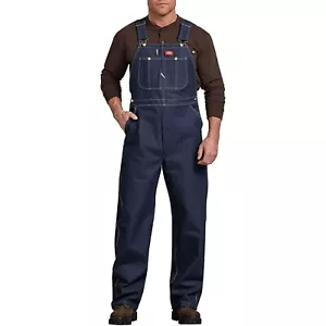 Dickies Men's Coverall Bib Overall Workwear Cotton Denim Adjustable Strap 83294 - Picture 1 of 43