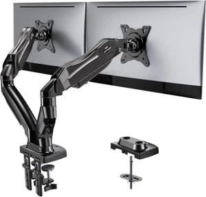 HUANUO Dual Monitor Stand - Full Adjustable Monitor Desk Mount Swivel Vesa Brack - Photo 1/12