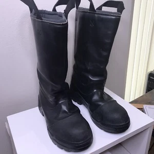 GLOBE Footgear Black 14" Pull-On Safety First Responder Boots Mens US 10W - Picture 1 of 23