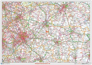 Map of Nottingham Postcodes, Postcode Sectors Map of Nottingham - NG - Picture 1 of 6