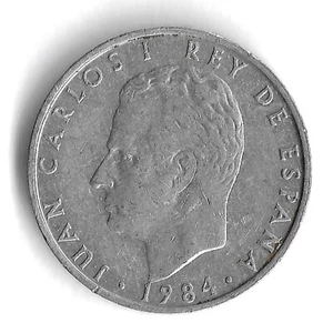 1984 Spain 2 Pesetas World Coin - KM# 822 - Picture 1 of 2