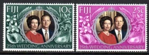 1972 FIJI ROYAL SILVER WEDDING SG474-475 mint unhinged - Picture 1 of 1