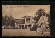 Ansichtskarte Elberfeld, Ansicht des Bahnhofsgebäudes 1918 