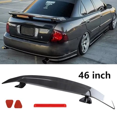 For Nissan Sentra Sedan 46" Rear Trunk Spoiler Racing GT Style Wing Matte Black Foto 1 de 4