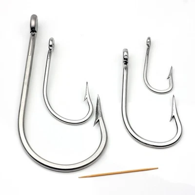 Tuna Extra Big Game Fishing Hook Stainless Steel Large Giant Shark Hook 5/0~16/0 - image 1 of 4