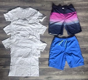 Gap-Old Navy Swim Trunks and White T-Shirts Boys Bundle SZ XL/XXL - Picture 1 of 21