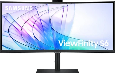 Samsung Curved Monitor S6 S65V 34" QHD 1440p 5ms HDMI USB-C Pivot Webcam Spkr - Bild 1 von 4