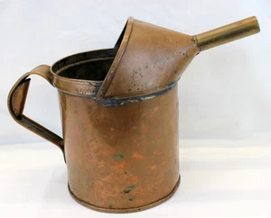 💥scarce JENNEY Gasoline Oil 2 QUART CAN / POURER Early Advertising Gas 💥 - Picture 1 of 12