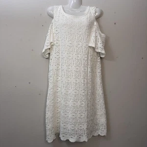 Vestido Ronni Nicole Mujer Extra Grande Crochet Encaje Hombro Frío Cápsula 14 - Imagen 1 de 10