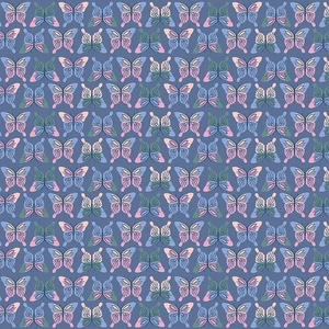 Riley Blake Chloe Butterflies in Blueberry ~ Animal Fabric by Rachel Erickson - Picture 1 of 2