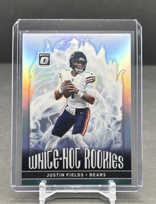 2021 PANINI DONRUSS OPTIC #WHR-2 Justin Fields Bears RC White Hot Rookies Holo - Image 1 of 2
