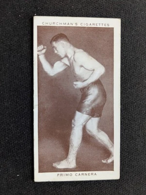 1938 Churchman Boxing Personalities Card # 7 Primo Carnera (VG) - Image 1 of 3