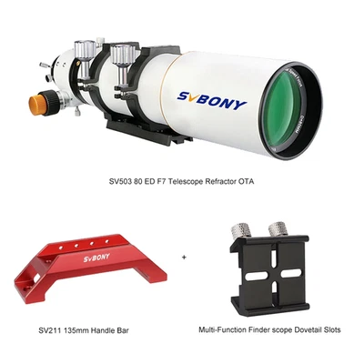 Профессиональный телескоп-рефрактор SVBONY SV503 80ED F7 OTA ахроматический + ручка - Изображение 1 из 4