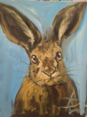 Ölgemälde Ölbild Bilder Modern Art Kunst Unikat Wandbild Tier 50x40 - Bild 1 von 4