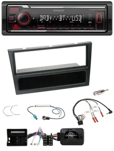 Kenwood Lenkrad Bluetooth USB DAB Autoradio für Opel Corsa C 2004-2006 schwarz - Bild 1 von 11